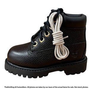 Timberland 6 Inch Premium Textured (Black) Toddler Boots